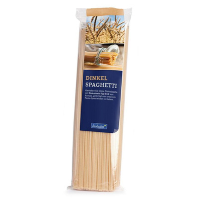 Produktfoto zu Dinkel Spaghetti hell 500g