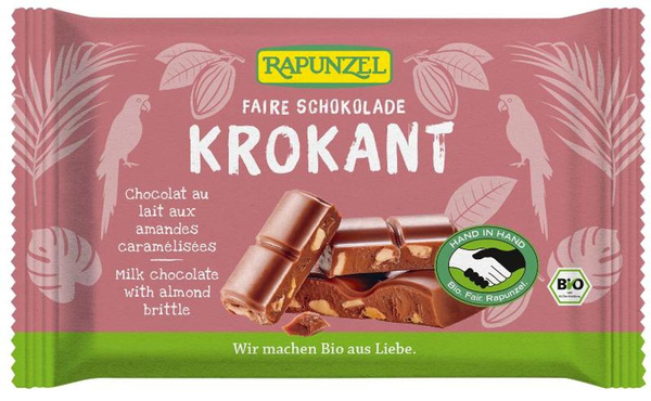 Produktfoto zu Vollmilch Krokant Schokolade 100g