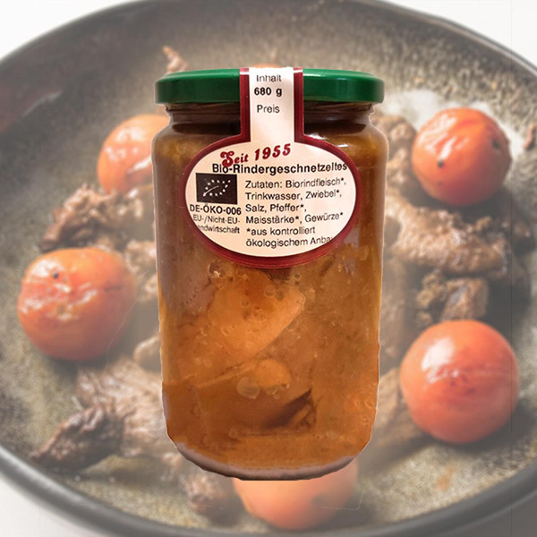 Produktfoto zu Rindergeschnetzeltes, gekocht 680g