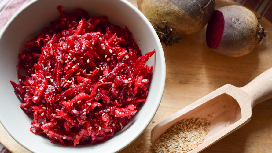 Rezeptbild für Rote Bete Salat mit Sesam