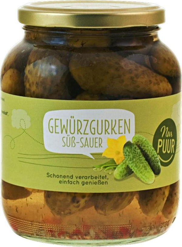 Produktfoto zu Gewürzgurken, süß sauer, 680g