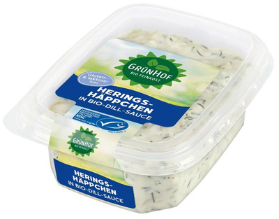 Produktfoto zu Heringshäppchen 150g in Dill-Sauce