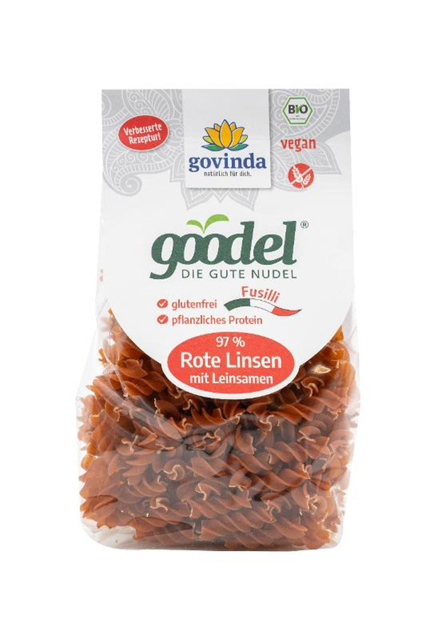 Produktfoto zu Fussili "Rote Linse Leinsaat" 250g