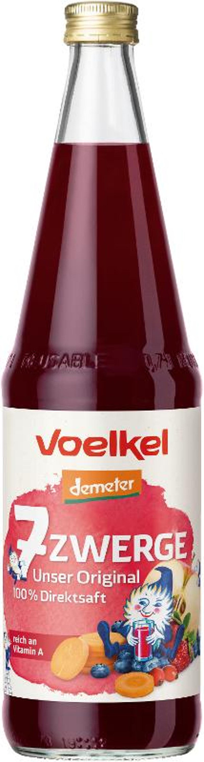 Produktfoto zu 7-Zwerge-Kindersaft 0,7l