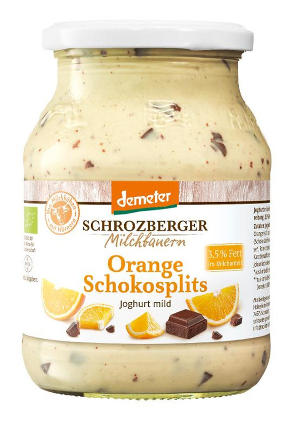 Produktfoto zu Joghurt Orange Schokosplit 500g