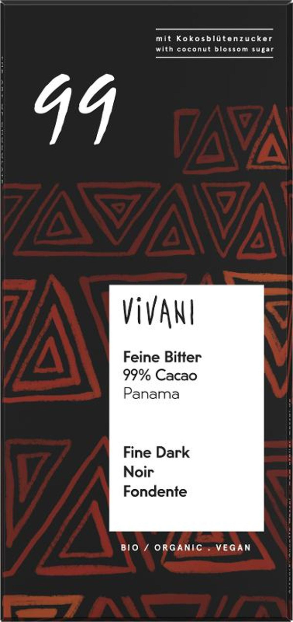 Produktfoto zu Feine Bitter Schokolade mit 99% Cacao 80g