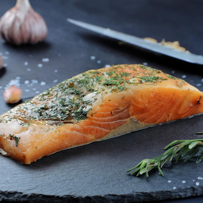 Produktfoto zu Lachs-Filet, mit Haut, mariniert, ca. 250g