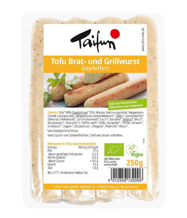 Produktfoto zu Tofu Brat- und Grillwurst 250g