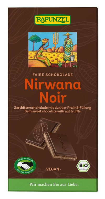 Produktfoto zu Nirwana Noir 55% mit dunkler Pralinéfüllung 100g