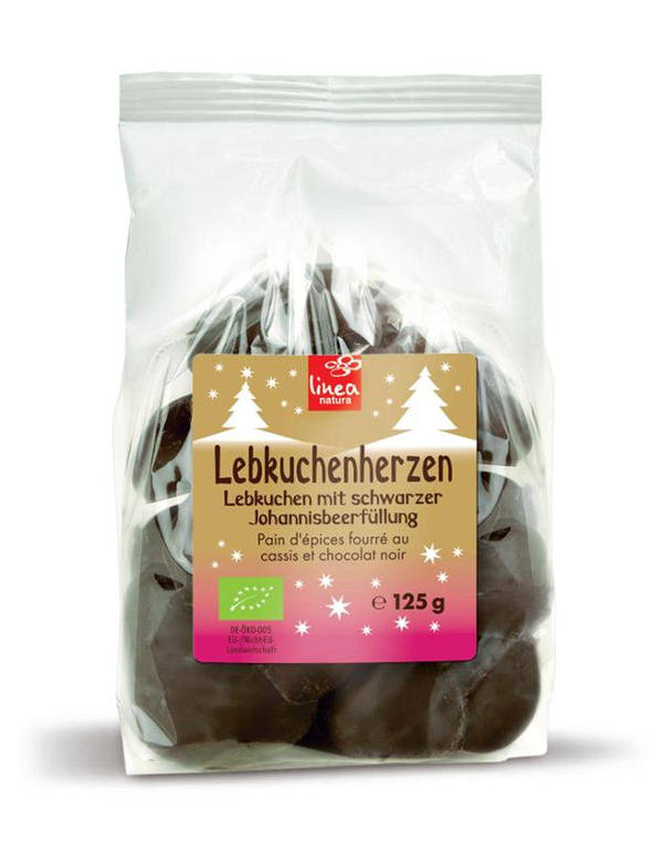 Produktfoto zu Lebkuchenherzen, mit Johannisbeerfüllung 125g