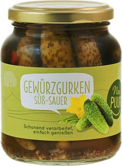 Produktfoto zu Gewürzgurken süß sauer, 350g