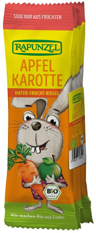 Produktfoto zu Kinder-Riegel Apfel-Karotte 4 Stück 92g