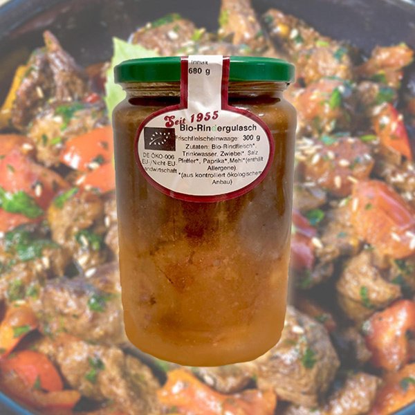 Produktfoto zu Rindergulasch, gekocht 680g