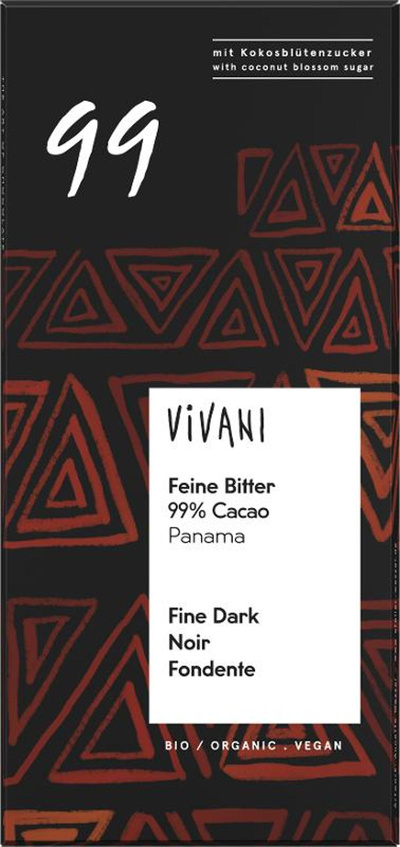 Produktfoto zu Feine Bitter Schokolade mit 99% Cacao 80g