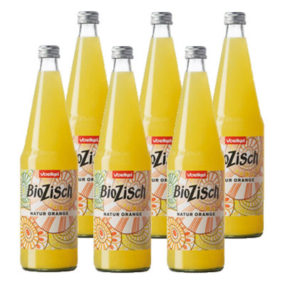 Produktfoto zu [Kasten] BioZisch Orange natur 6x0,7l