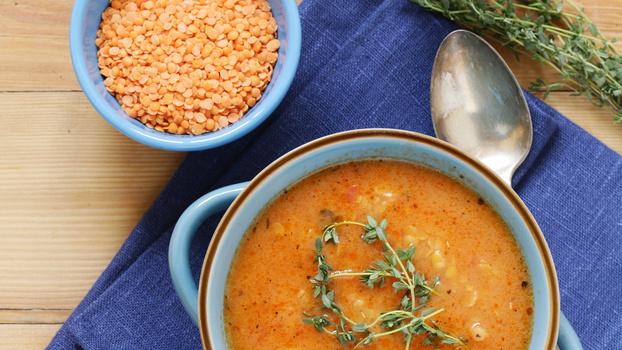 Rezeptbild für Rote-Linsen-Suppe mit Möhren
