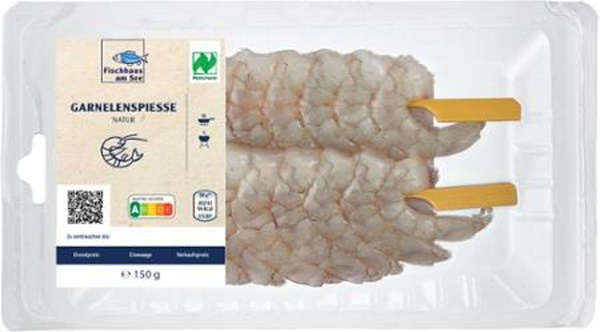 Produktfoto zu Garnelenspiess natur, 150g