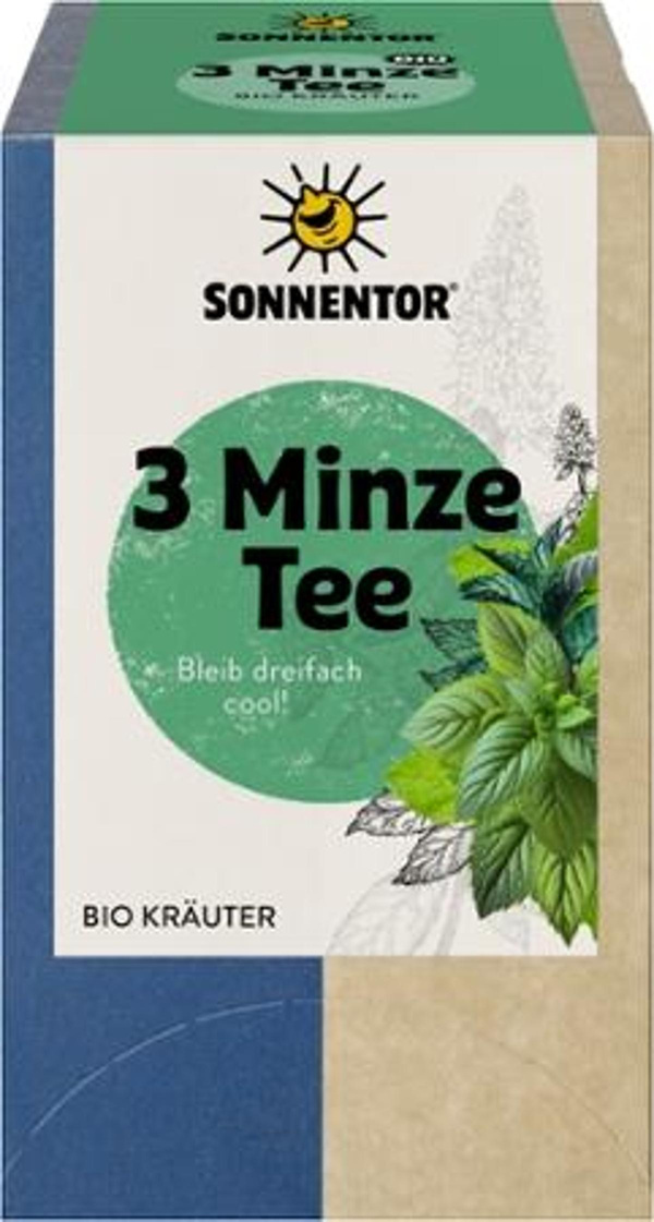 Produktfoto zu 3 Minze Tee 18 Beutel