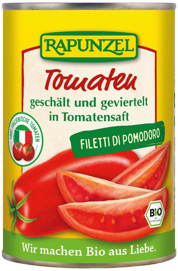 Produktfoto zu Tomaten geschält und geviertelt 400g