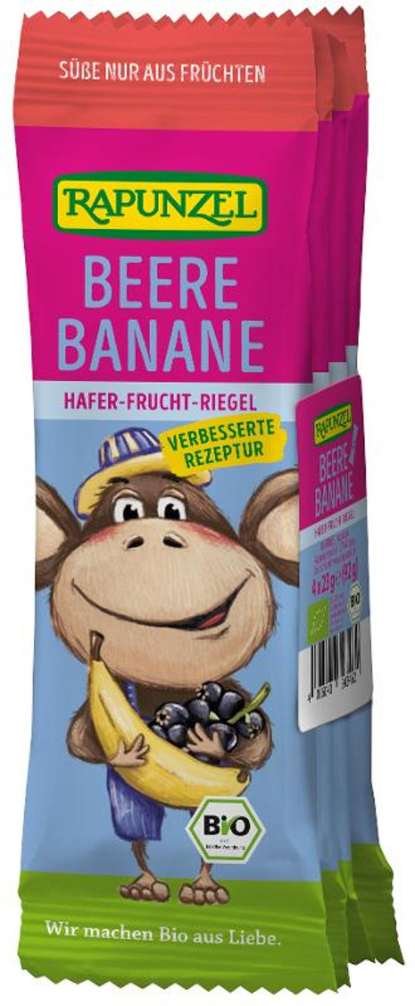 Produktfoto zu Kinder-Hafer-Riegel Beere-Banane 4 Stück 92g