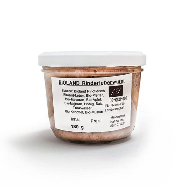 Produktfoto zu Rinderleberwurst 180g