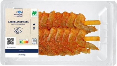 Produktfoto zu Garnelenspiess mariniert, 150g