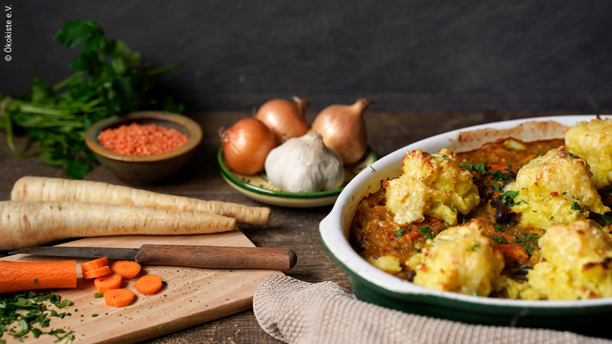 Rezeptbild für Pastinake/Wurzelpetersilie Kasserolle