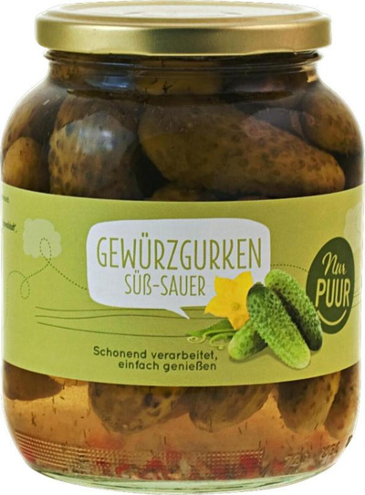 Produktfoto zu Gewürzgurken, süß sauer, 680g