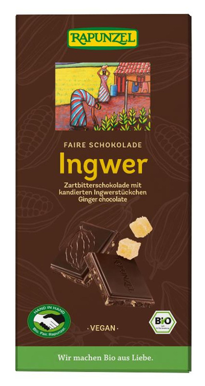 Produktfoto zu Zartbitter 55% Kakao mit Ingwer 80g