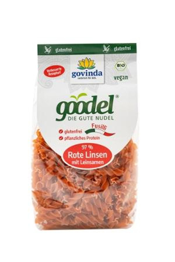 Produktfoto zu Fussili "Rote Linse Leinsaat" 250g