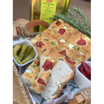 Produktfoto zu Focaccia Pepperoni_Feta, 4 Stücke