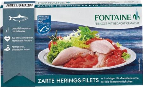 Produktfoto zu Heringsfilets in Tomatensauce 200g