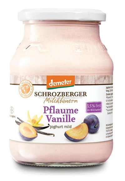 Produktfoto zu Joghurt Pflaume Vanille 500g