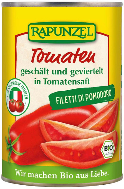 Produktfoto zu Tomaten geschält und geviertelt 400g