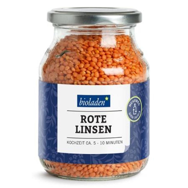 Produktfoto zu Rote Linsen im Glas 450g