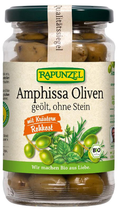 Produktfoto zu Oliven Amphissa mit Kräutern 170g
