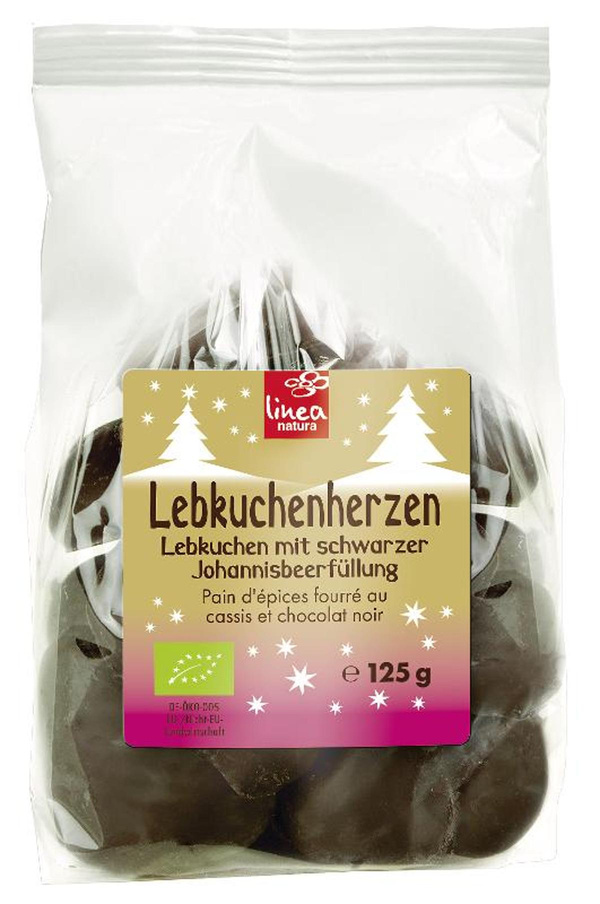 Produktfoto zu Lebkuchenherzen, mit Johannisbeerfüllung 125g