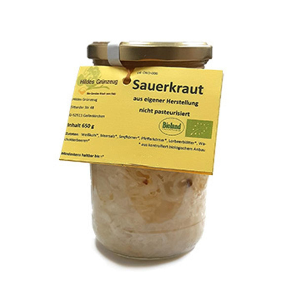 Produktfoto zu Sauerkraut 650g, regional, Mehrweg