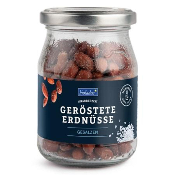 Produktfoto zu Erdnüsse geröstet im Glas 140g
