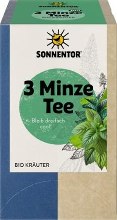 Produktfoto zu 3 Minze Tee 18 Beutel