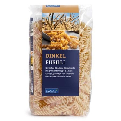 Produktfoto zu Dinkel Fussili hell 500g
